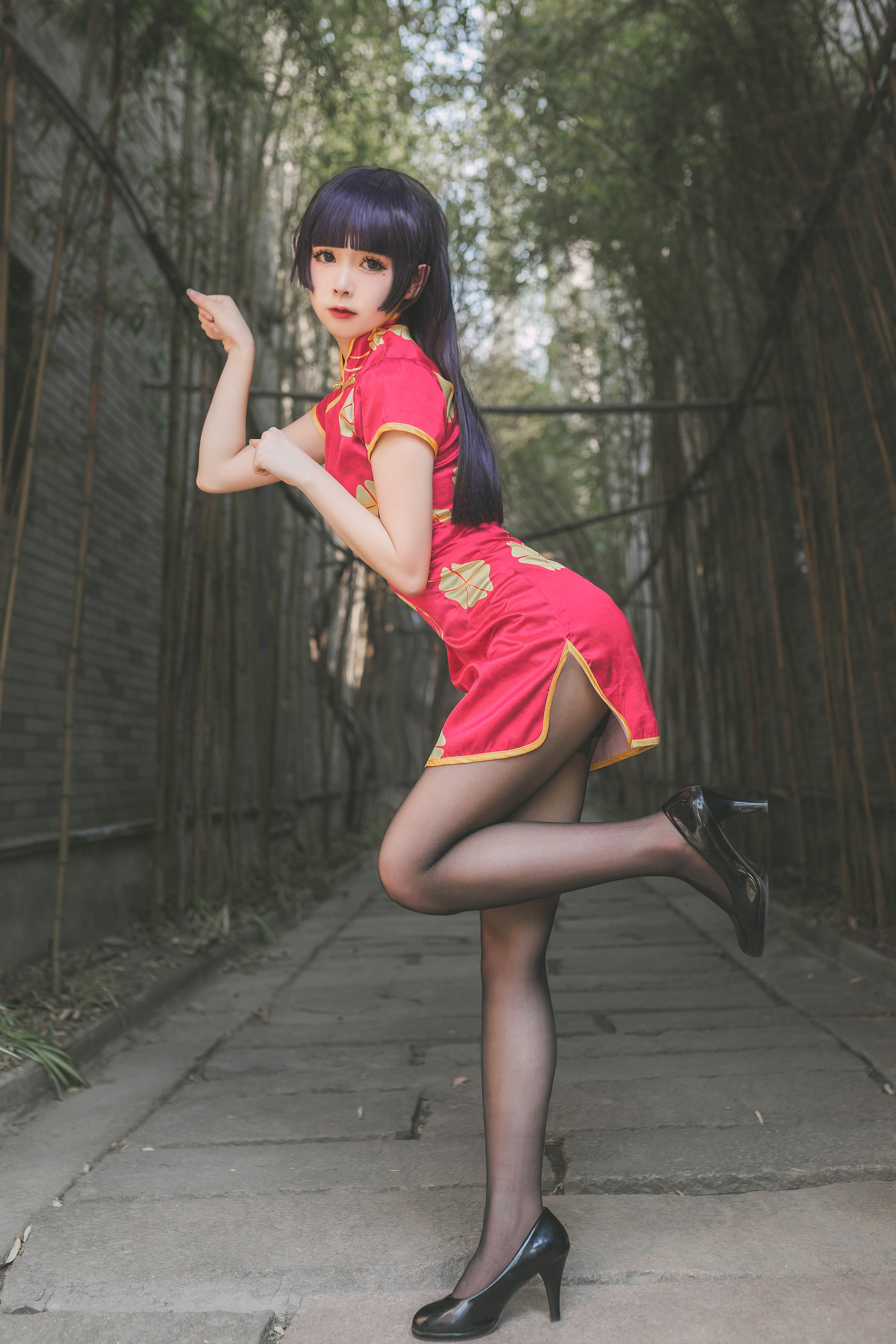 图片[1]-巧克力小圆面包 – NO.003 五更琉璃 新春旗袍 [22P]-XikXak